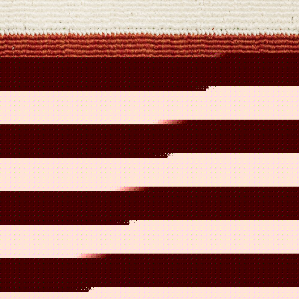 5' X 8' Red and Ivory Geometric Stain Resistant Indoor Outdoor Area Rug