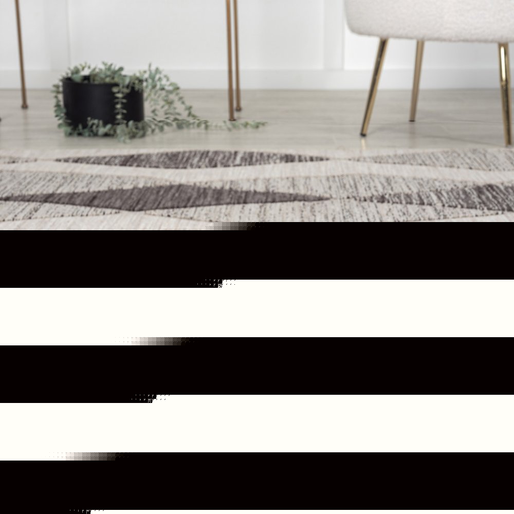 8' X 9' Gray Geometric Indoor Outdoor Area Rug