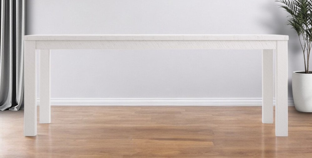 35" Gray Solid Wood Dining Table