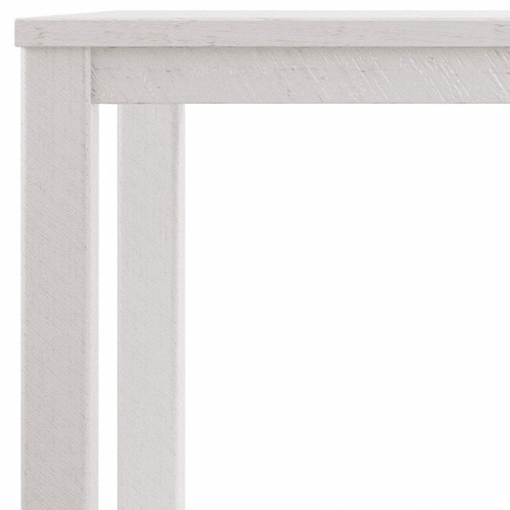 35" Gray Solid Wood Dining Table