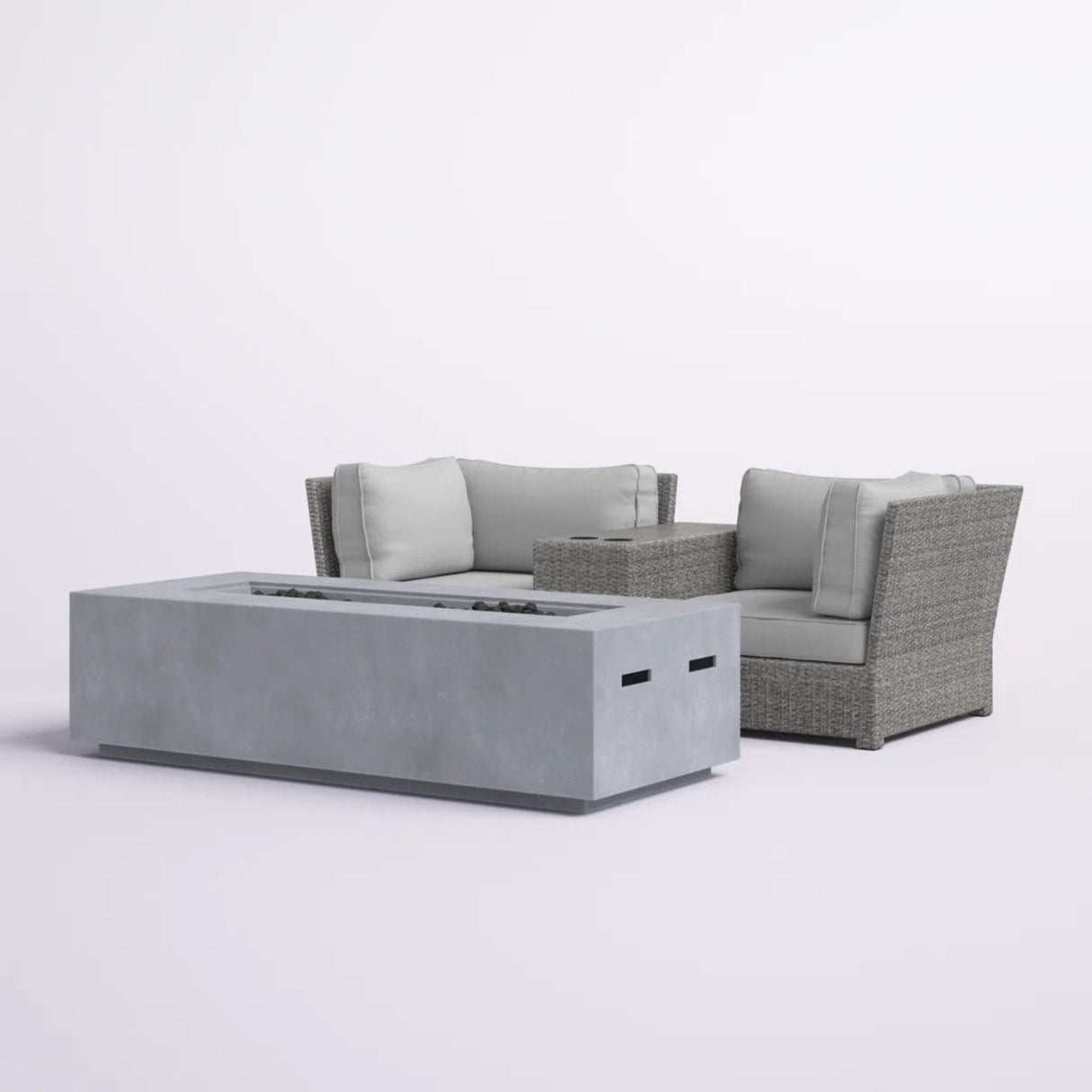 Outdoor Elegance Conversation Set With Fire Pit