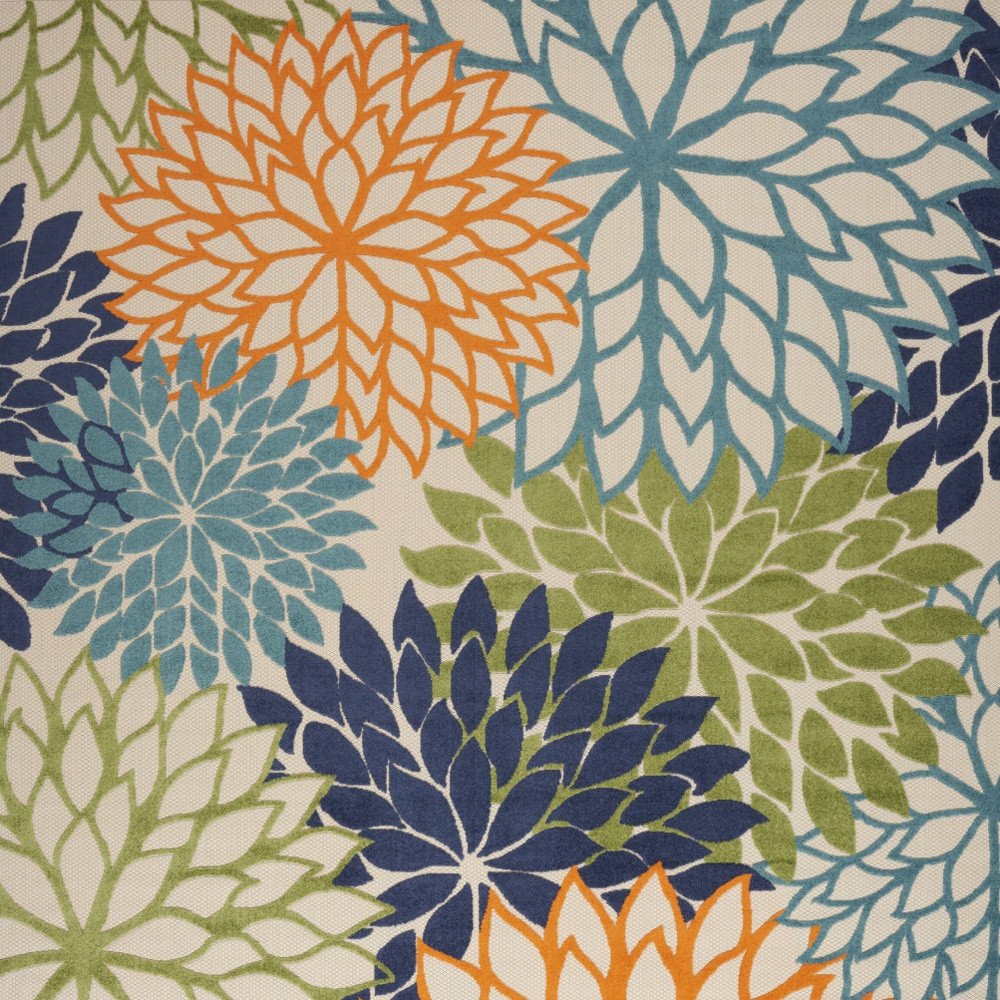 10' X 14' Blue And Green Indoor Outdoor Area Rug