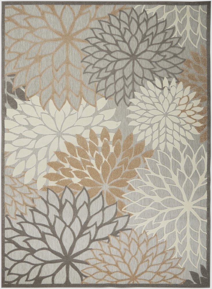 12' X 15' Gray And Ivory Indoor Outdoor Area Rug