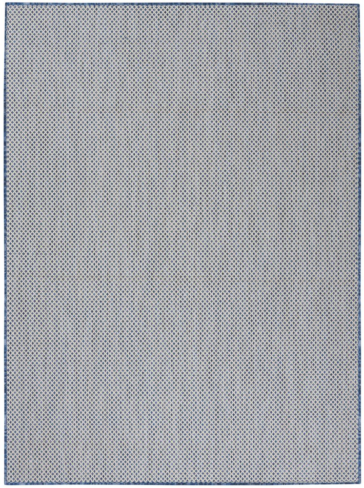 6' X 9' Blue Geometric Power Loom Area Rug