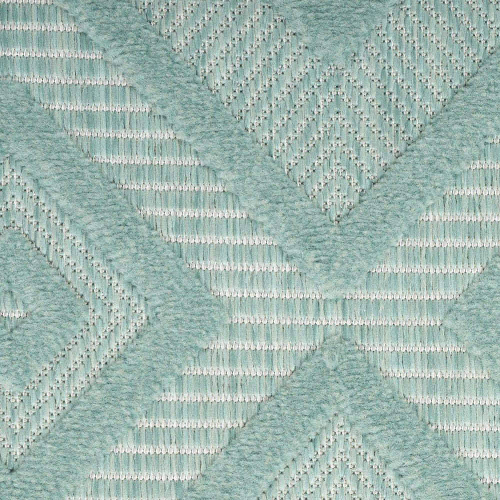 7' X 10' Aqua Indoor Outdoor Area Rug
