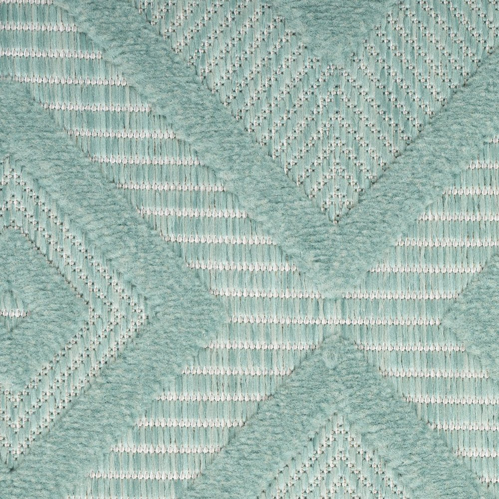 8' X 10' Aqua Indoor Outdoor Area Rug