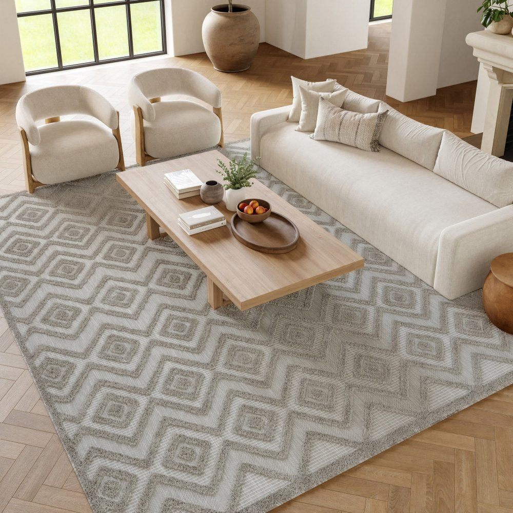 8' X 10' Gray Indoor Outdoor Area Rug