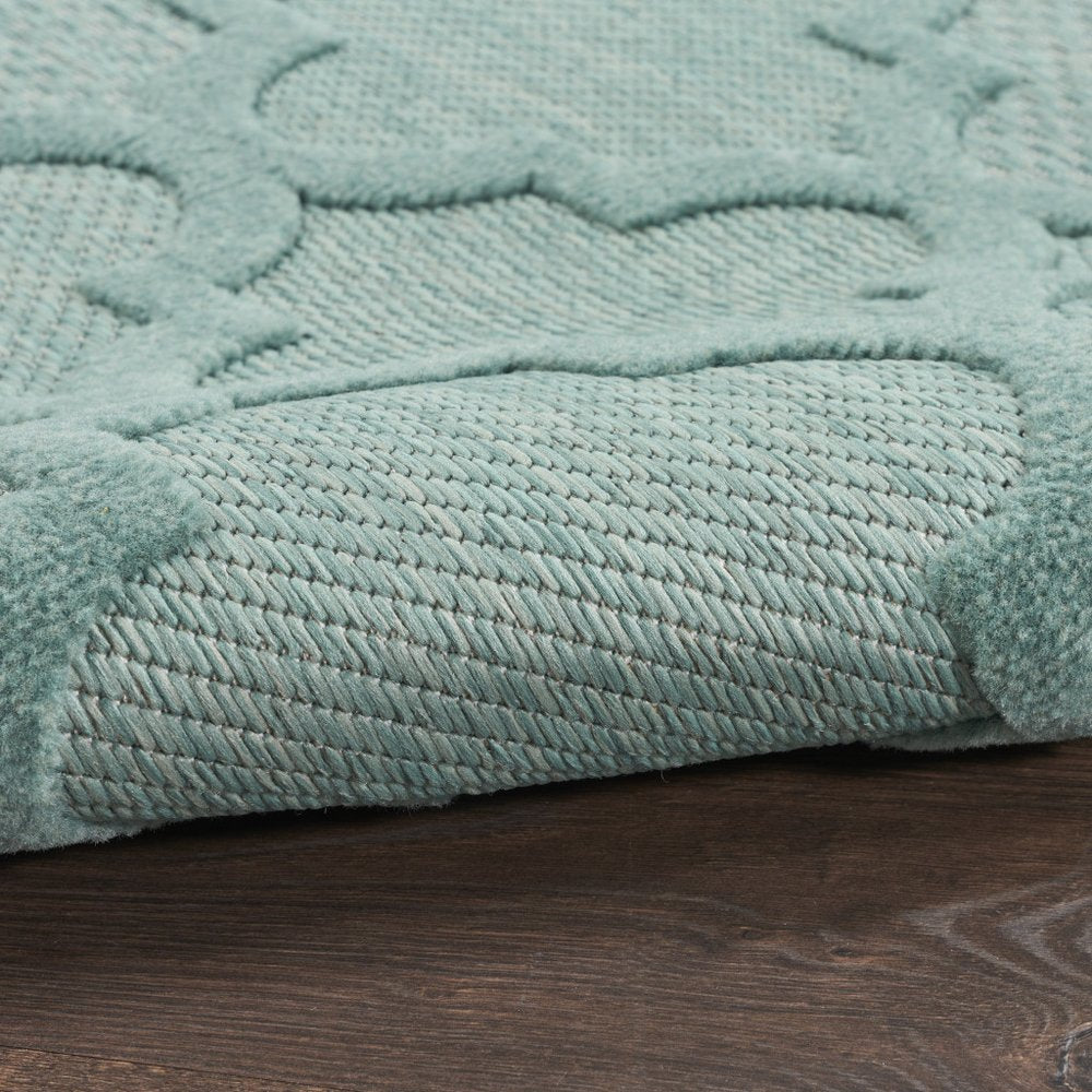 7' X 10' Aqua Indoor Outdoor Area Rug
