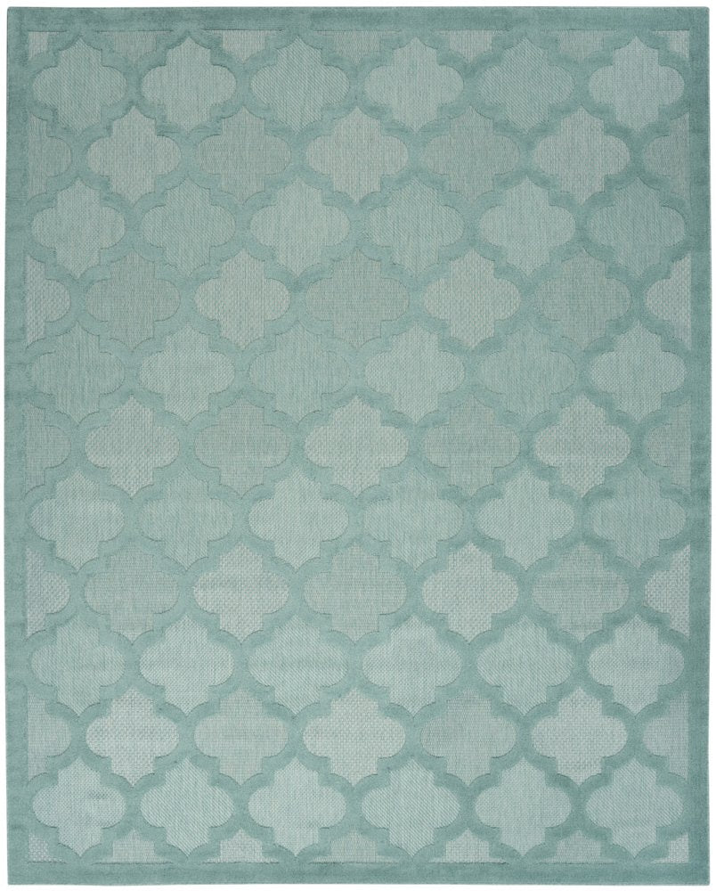 7' X 10' Aqua Indoor Outdoor Area Rug