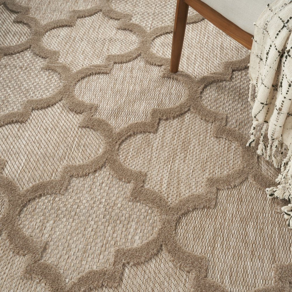 8' X 10' Beige Indoor Outdoor Area Rug