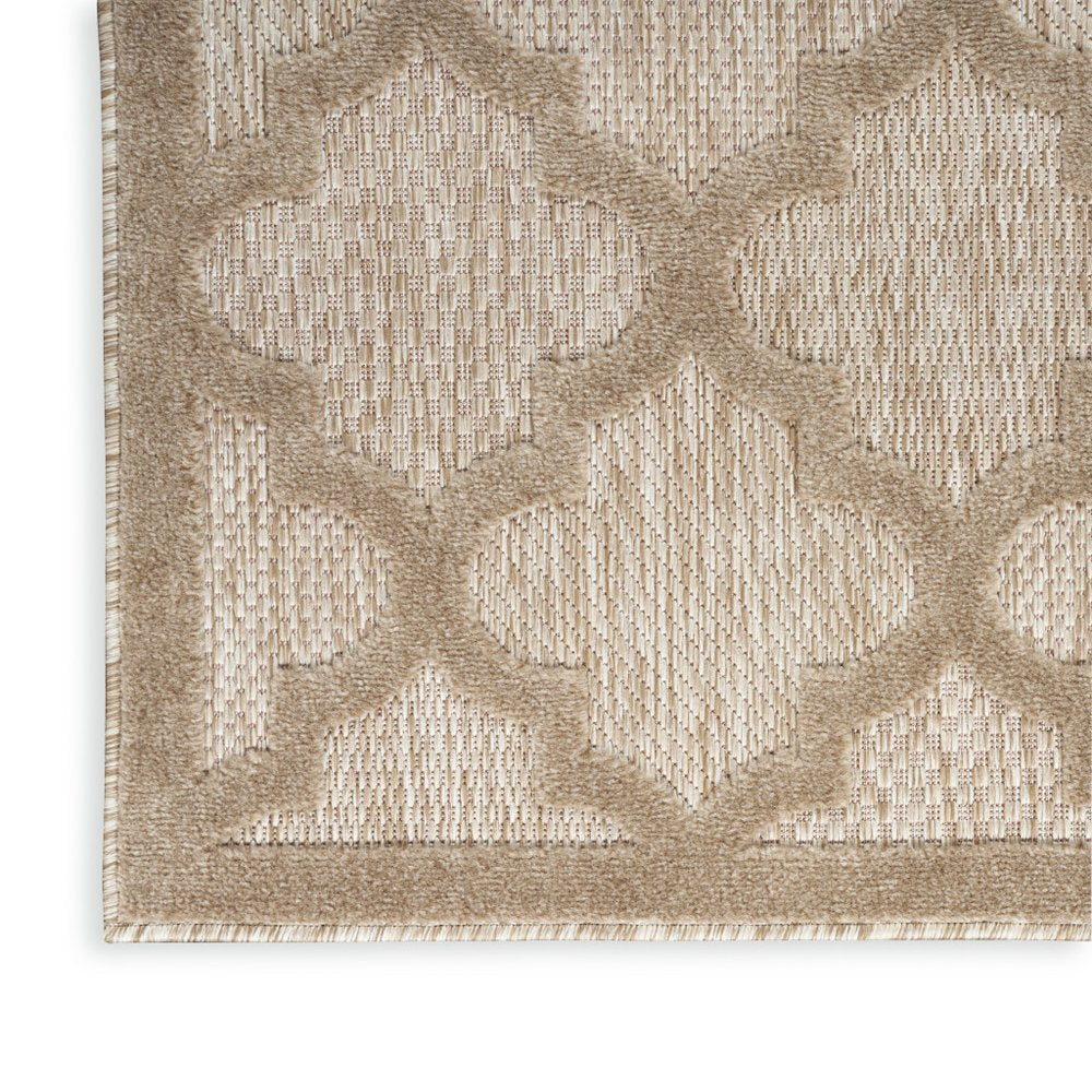 6' X 9' Beige Geometric Flatweave Area Rug