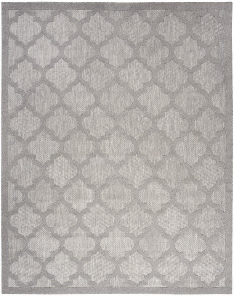 8' X 10' Gray Indoor Outdoor Area Rug