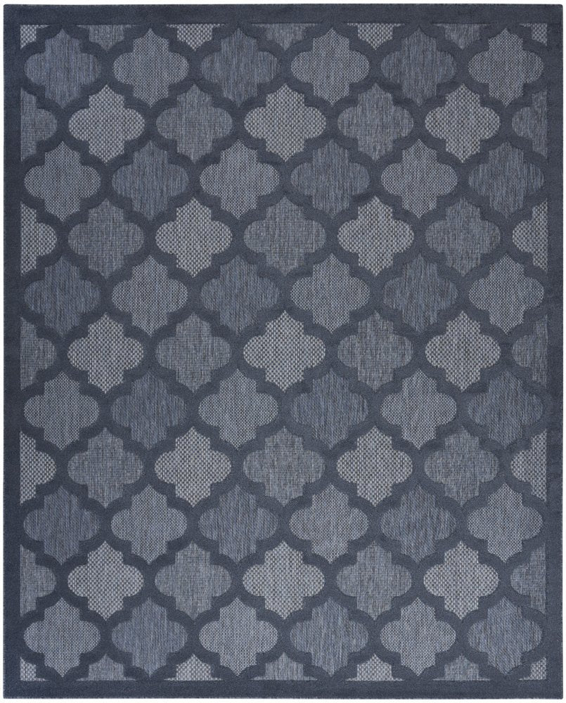7' X 10' Navy Blue Indoor Outdoor Area Rug