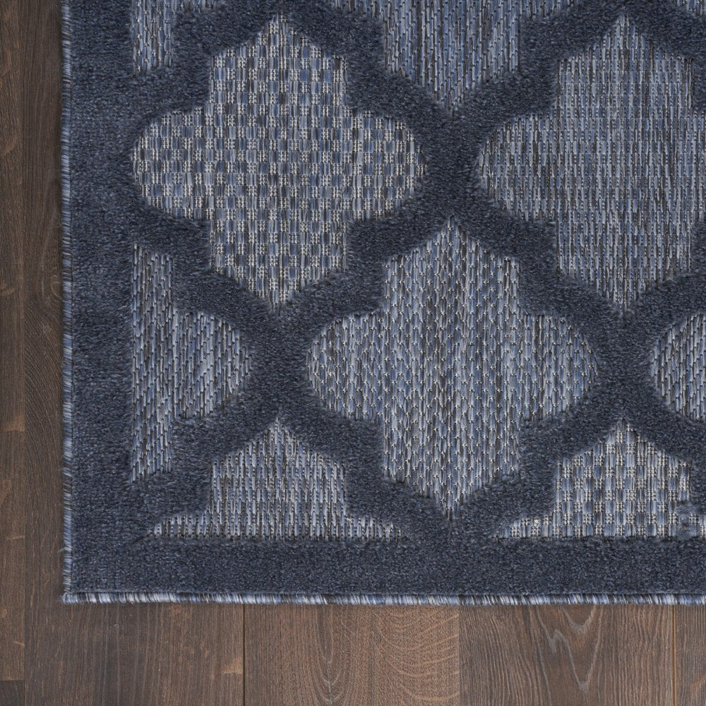 7' X 10' Navy Blue Indoor Outdoor Area Rug