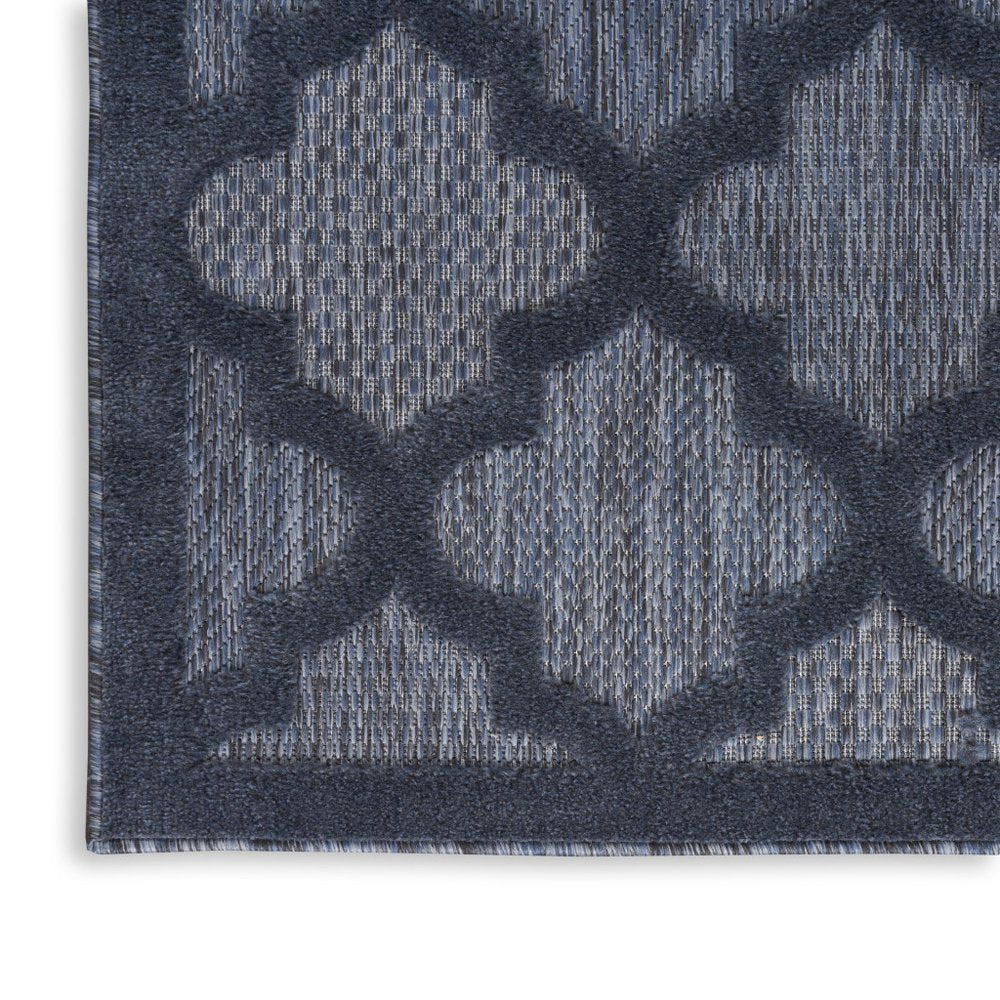 8' X 10' Navy Blue Indoor Outdoor Area Rug