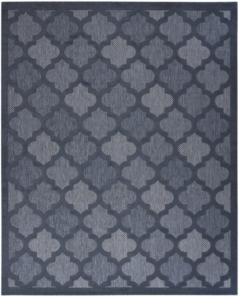 8' X 10' Navy Blue Indoor Outdoor Area Rug