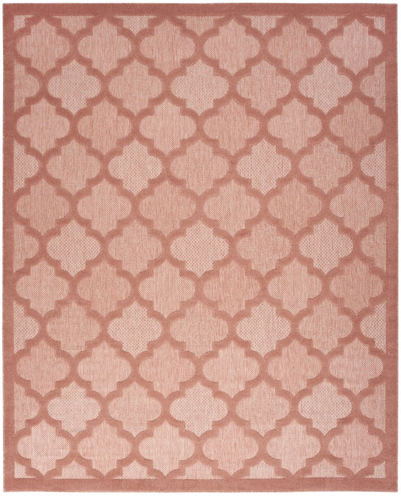 7' X 10' Orange Indoor Outdoor Area Rug