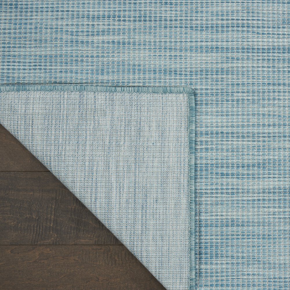 9' X 12' Aqua Indoor Outdoor Area Rug