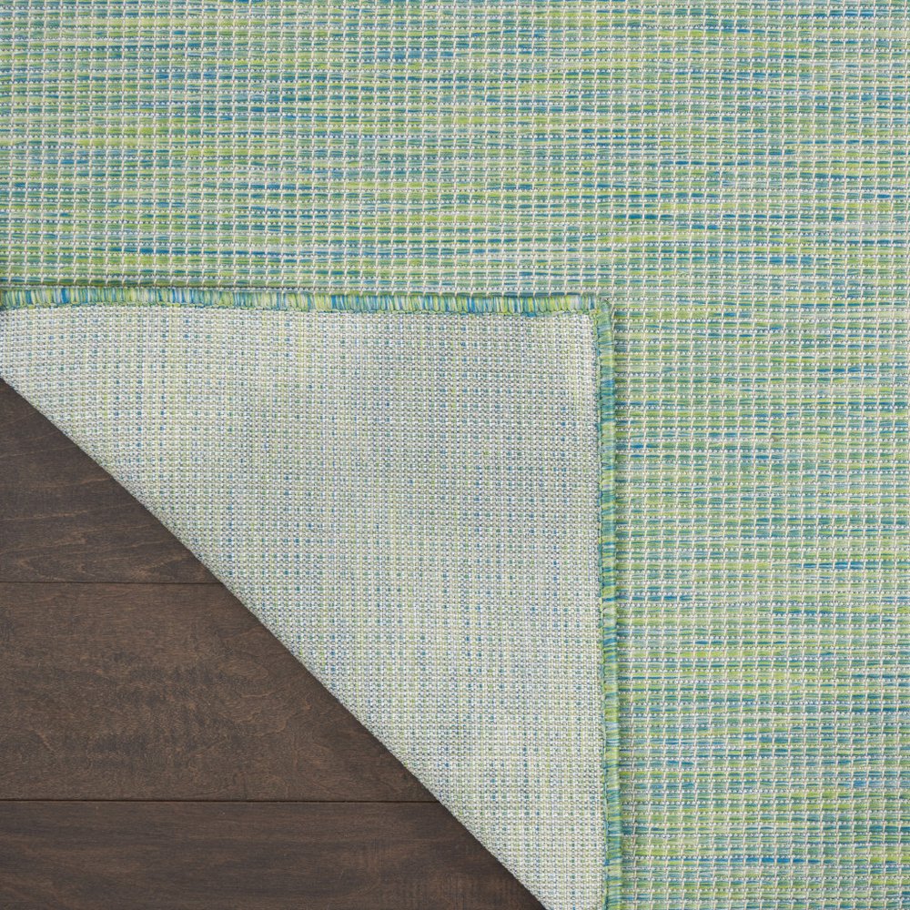 10' X 14' Blue And Green Indoor Outdoor Area Rug