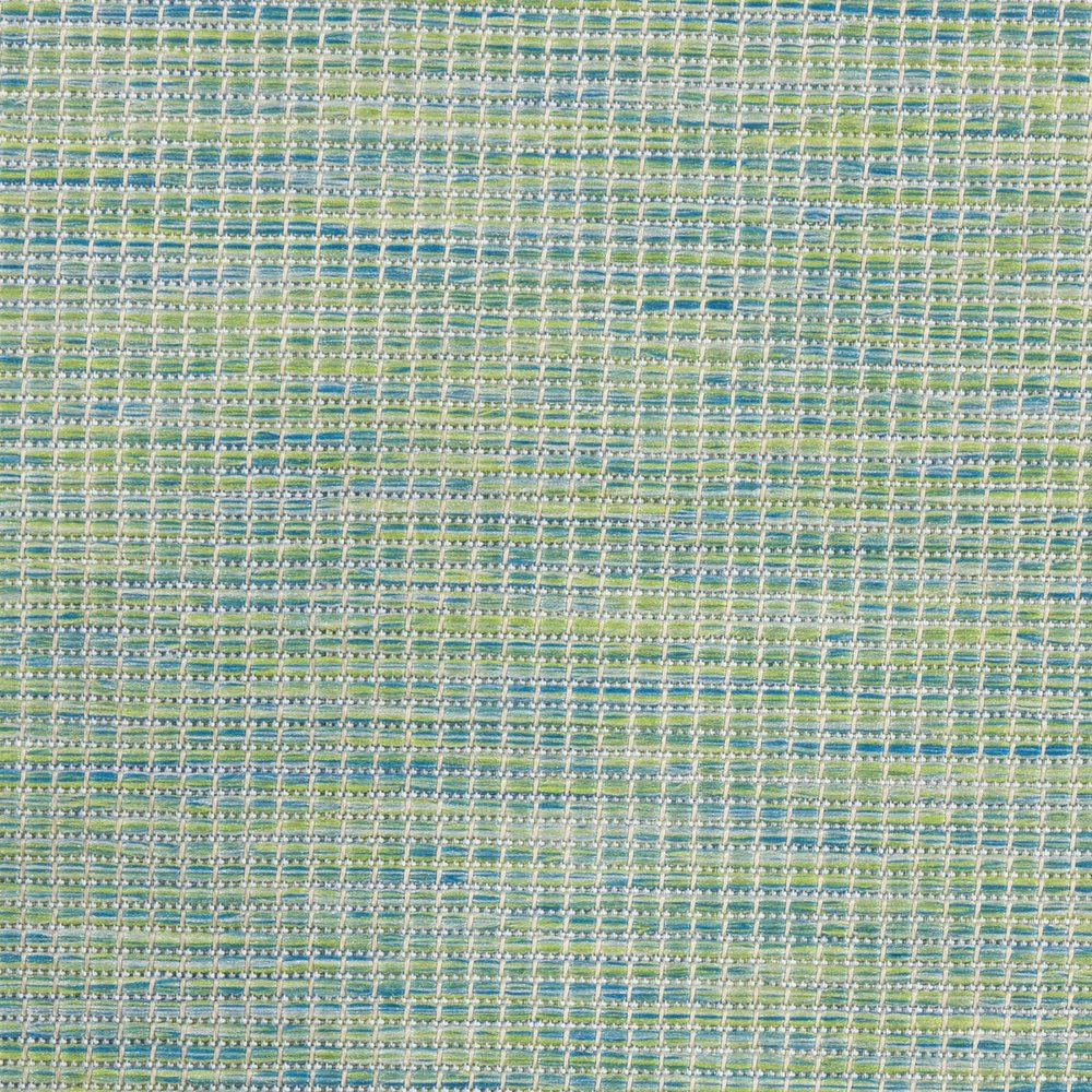 10' X 14' Blue And Green Indoor Outdoor Area Rug