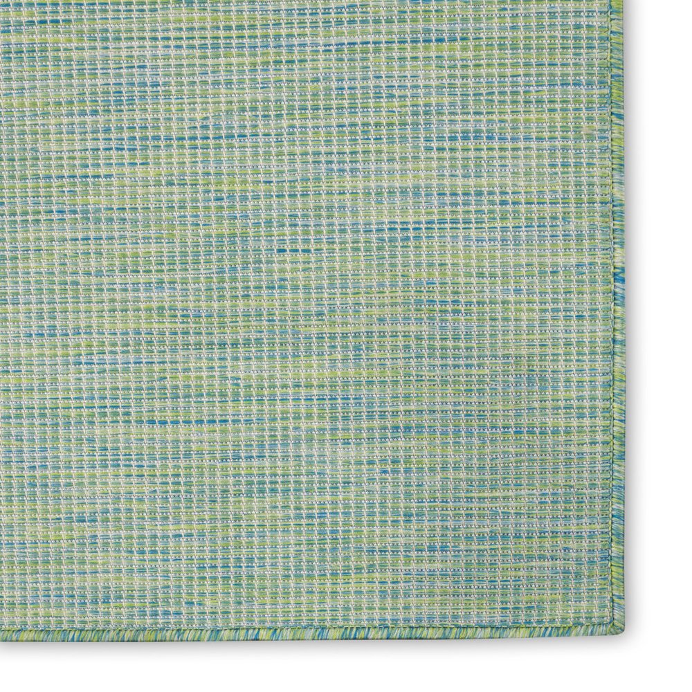 10' X 14' Blue And Green Indoor Outdoor Area Rug