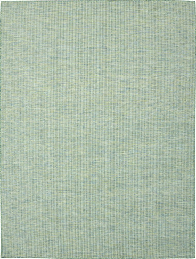 10' X 14' Blue And Green Indoor Outdoor Area Rug