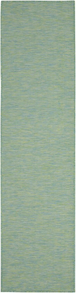 12' Blue Power Loom Runner Rug
