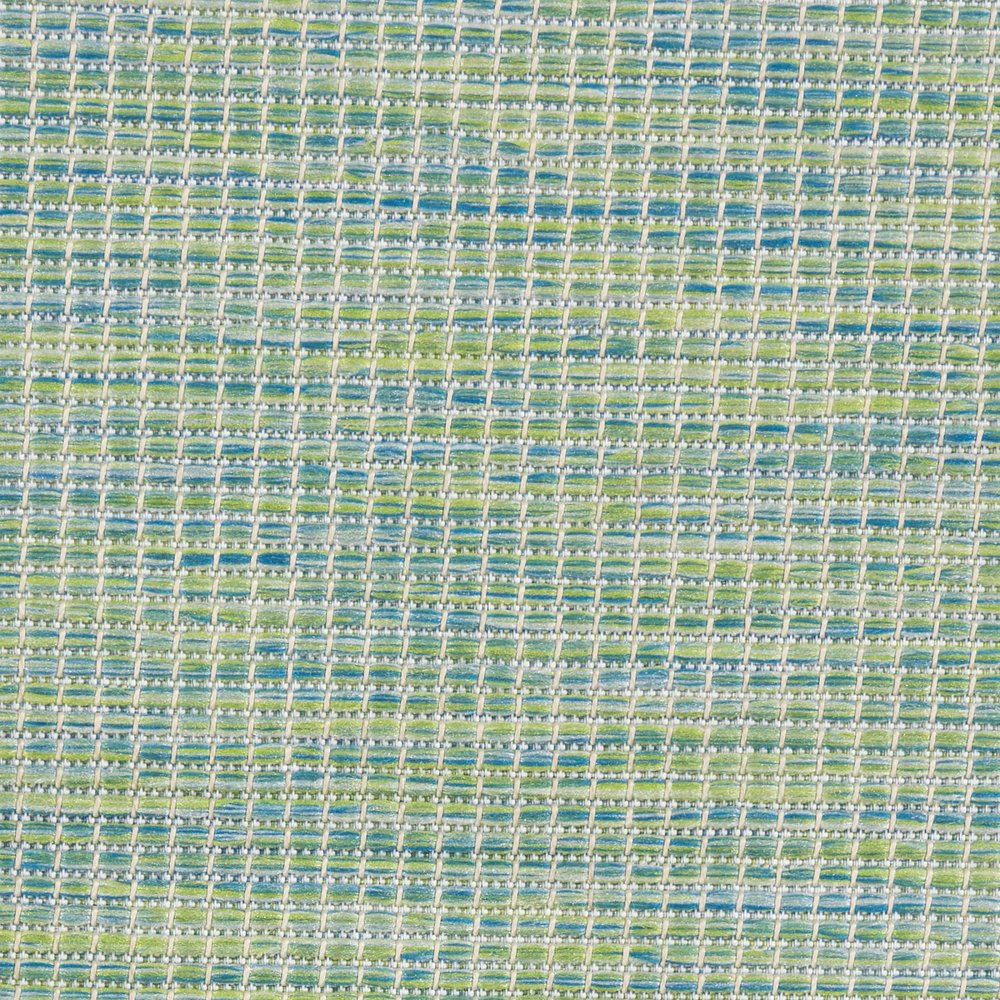 4' X 6' Blue Indoor Outdoor Area Rug