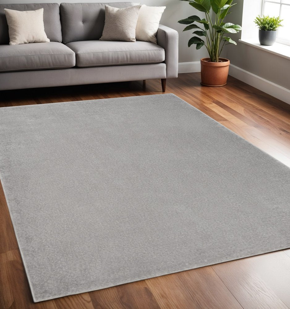 5' X 8' Gray Power Loom Area Rug