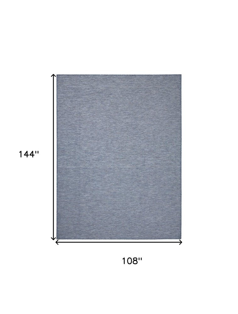 9' X 12' Navy Blue Indoor Outdoor Area Rug