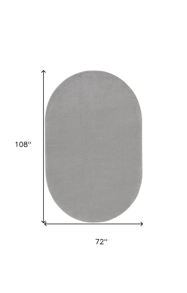 6' X 9' Gray Indoor Outdoor Area Rug