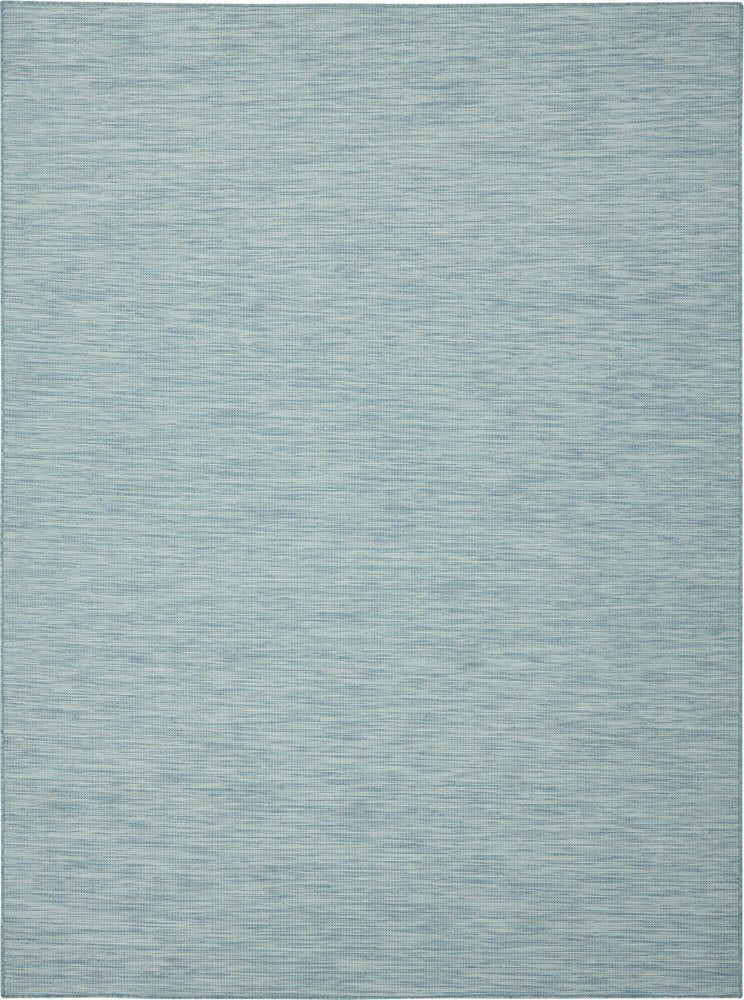 6' X 9' Aqua Indoor Outdoor Area Rug