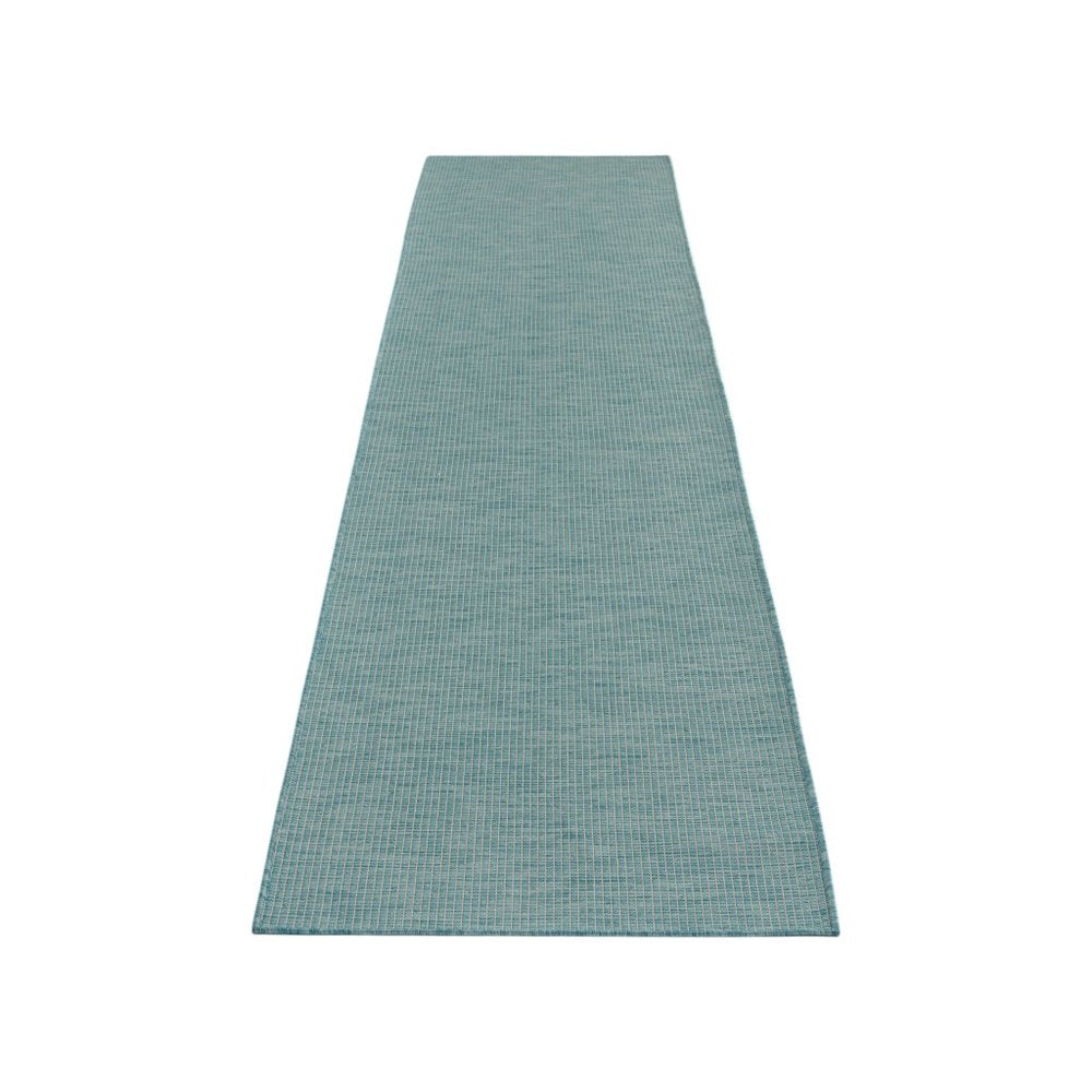 10' Aqua Power Loom Runner Rug