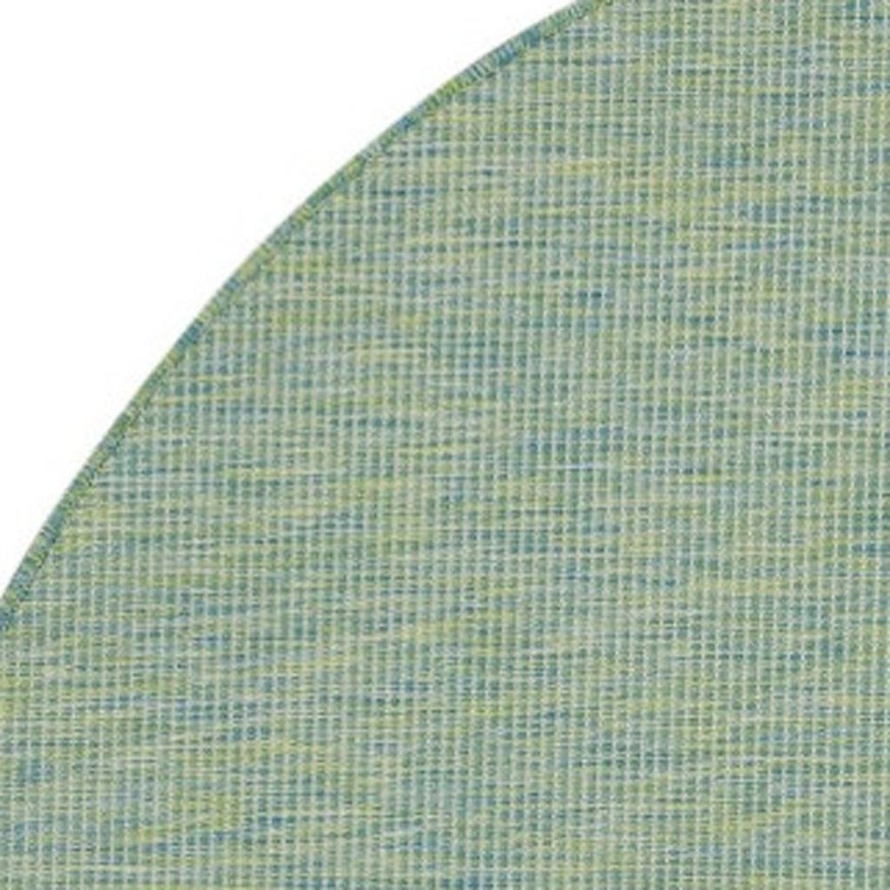 6' Blue Round Power Loom Area Rug