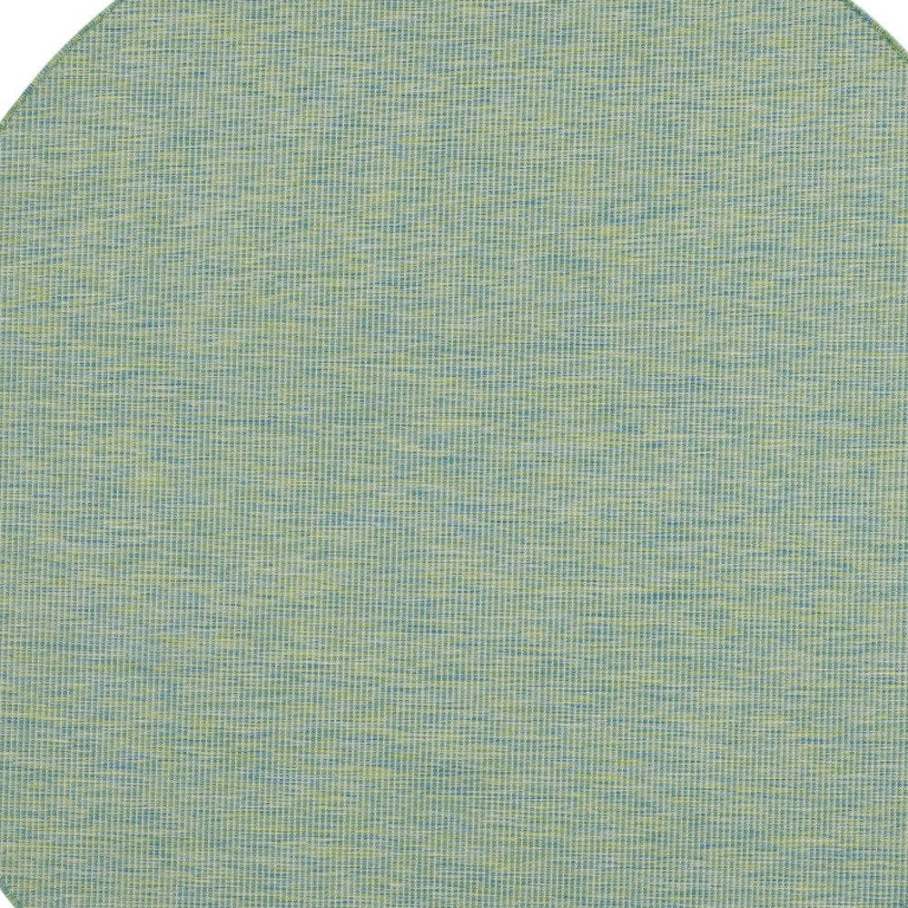 6' Blue Round Power Loom Area Rug