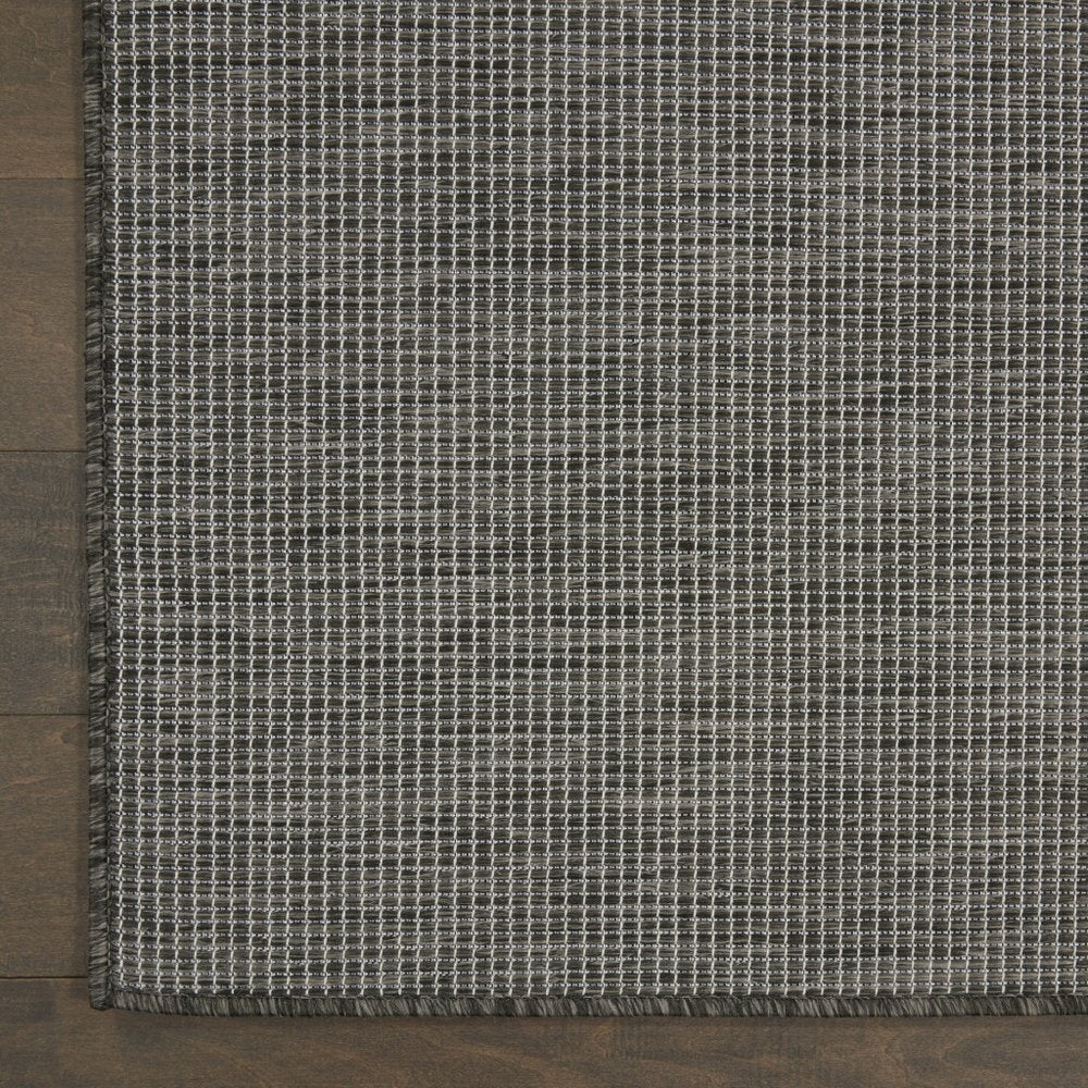 8' Charcoal Indoor Outdoor Runner Rug