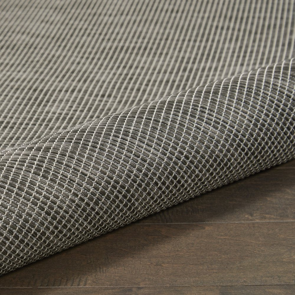 8' Charcoal Indoor Outdoor Runner Rug