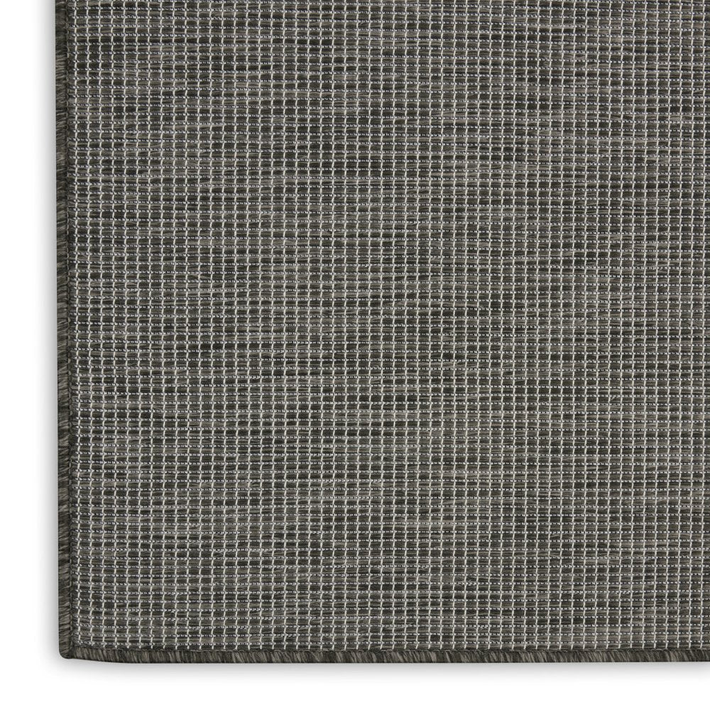 8' Charcoal Indoor Outdoor Runner Rug
