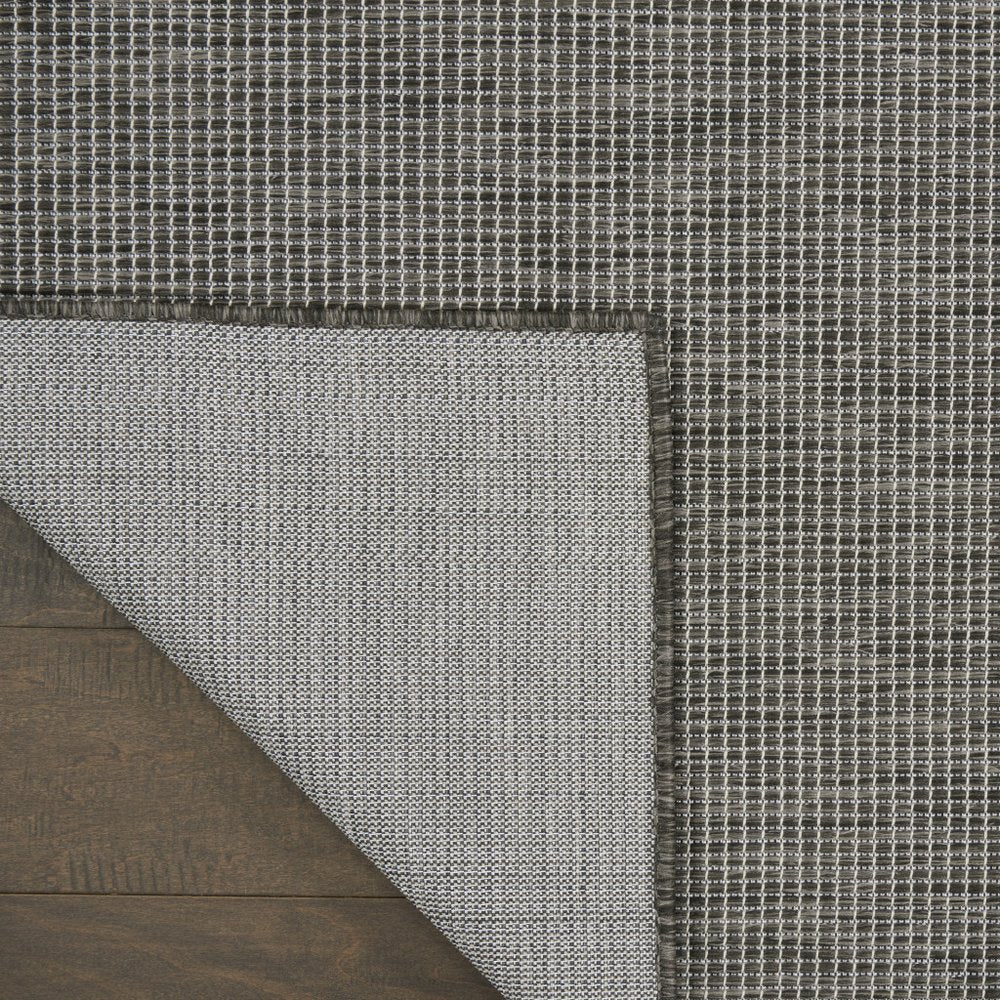 8' Charcoal Indoor Outdoor Runner Rug