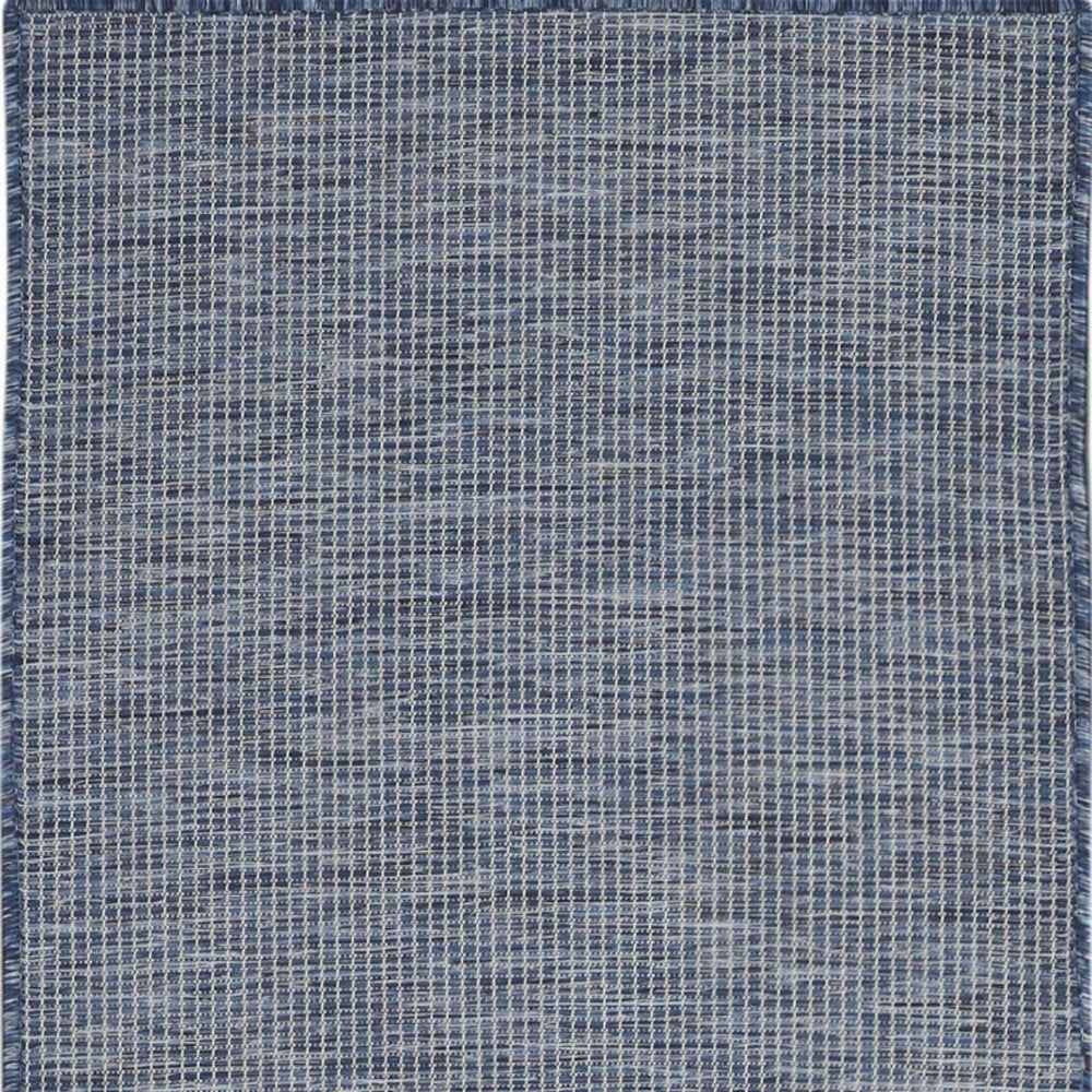 8' Navy Blue Power Loom Runner Rug