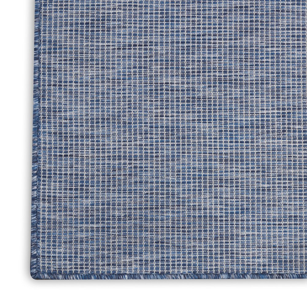 8' Navy Blue Power Loom Runner Rug