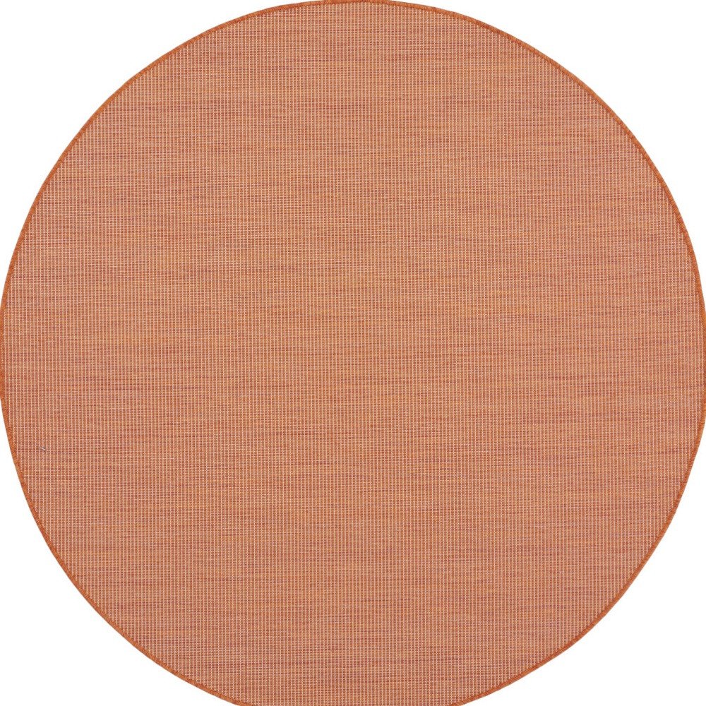 6' Terracotta Indoor Outdoor Area Rug