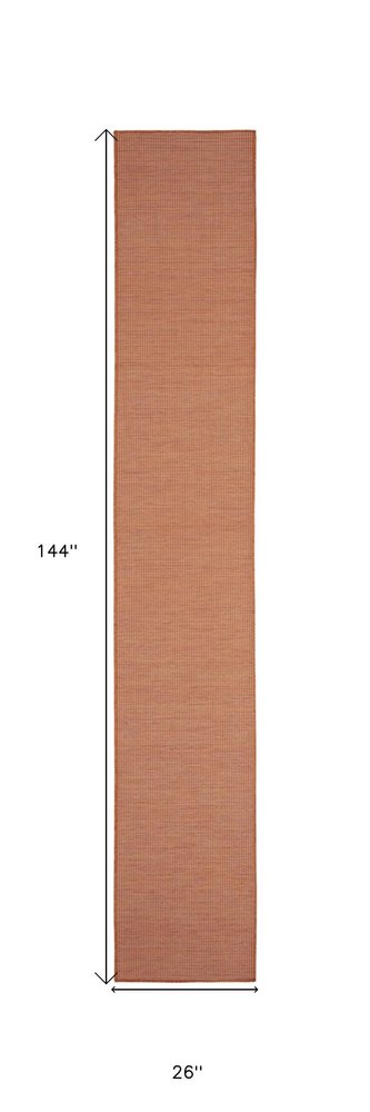 12' Terracotta Indoor Outdoor Area Rug