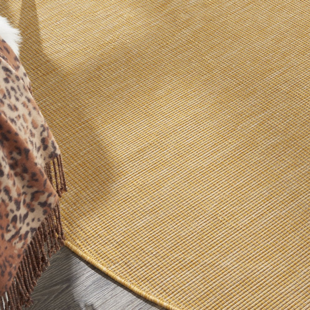 6' Yellow Indoor Outdoor Area Rug