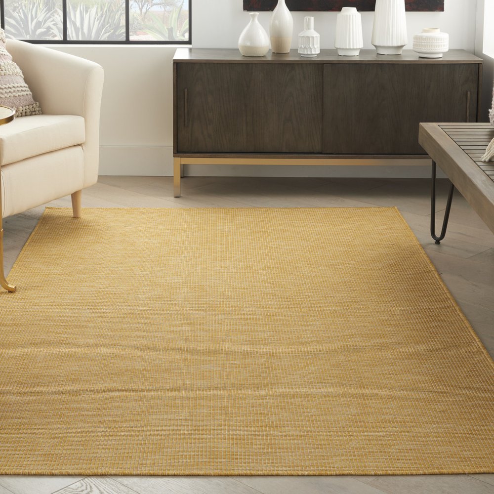 4' X 6' Yellow Indoor Outdoor Area Rug