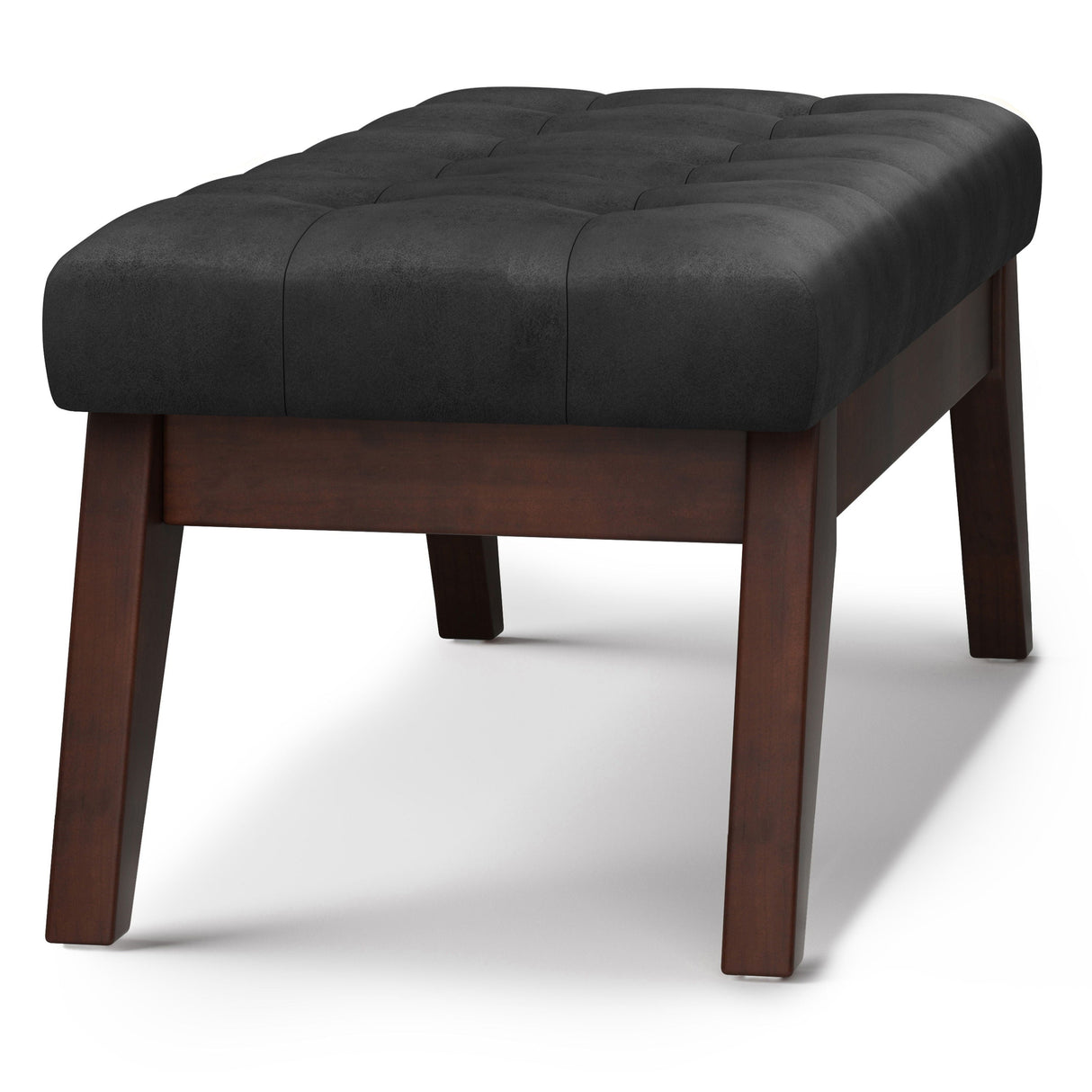 Draper - Upholstered Mid Century Tufted Ottoman Bench by Couch.com