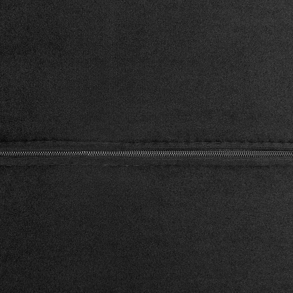 66" Black and Silver Velvet Lounge Chair