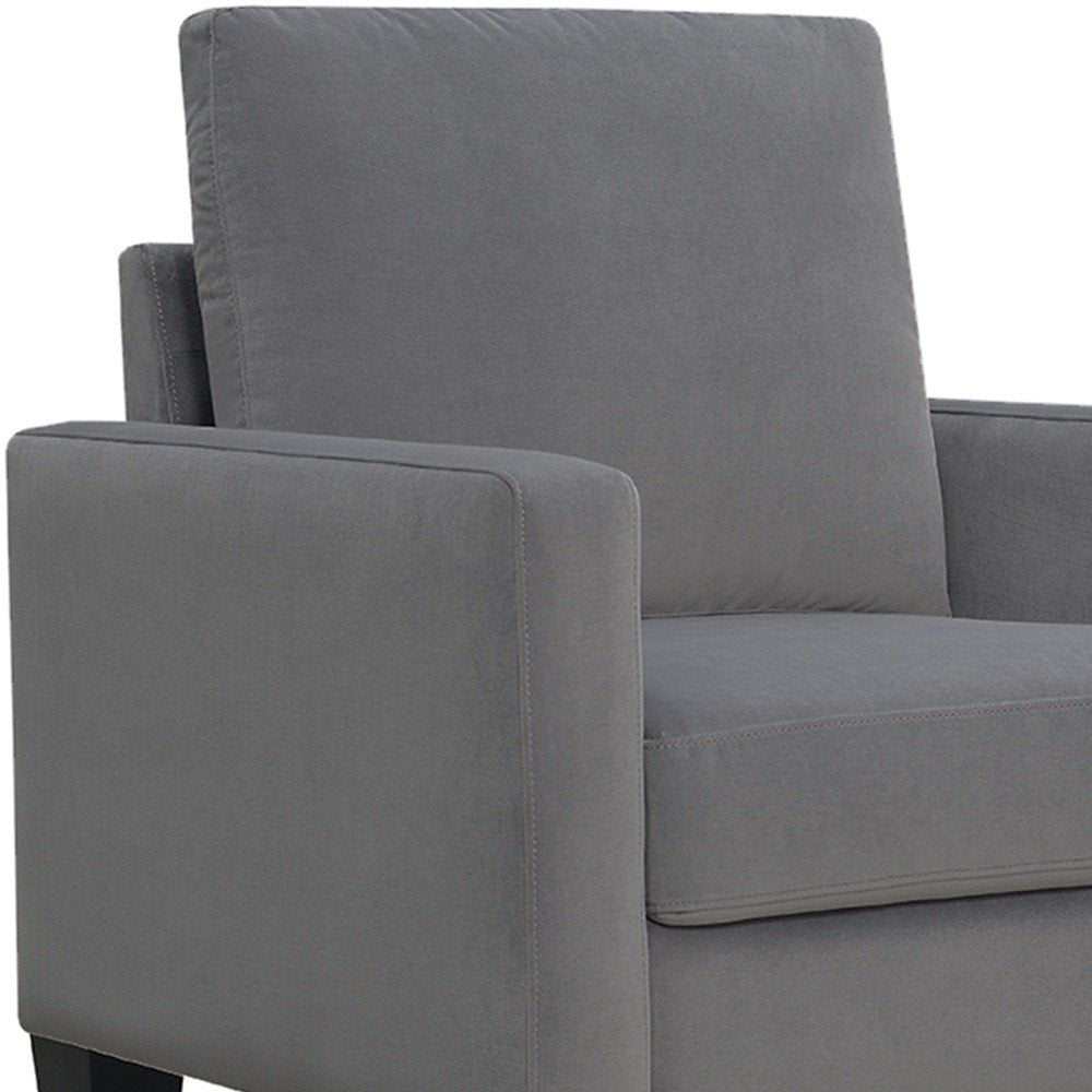 32" Gray and Black Upholstered Arm Chair