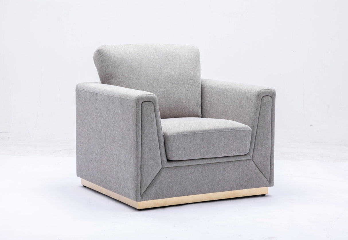 Valin - Linen Chair For Living Room - Gray by Couch.com