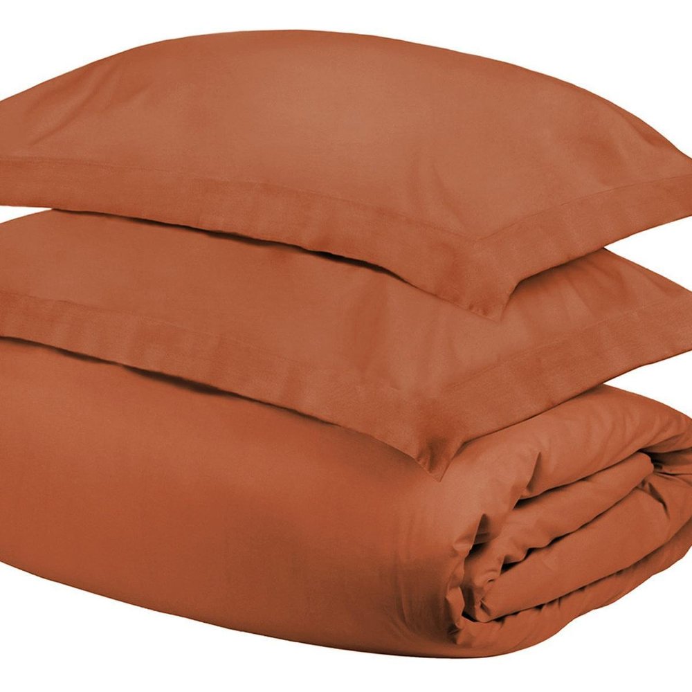 Pumpkin Twin Cotton Washable Duvet Cover Set
